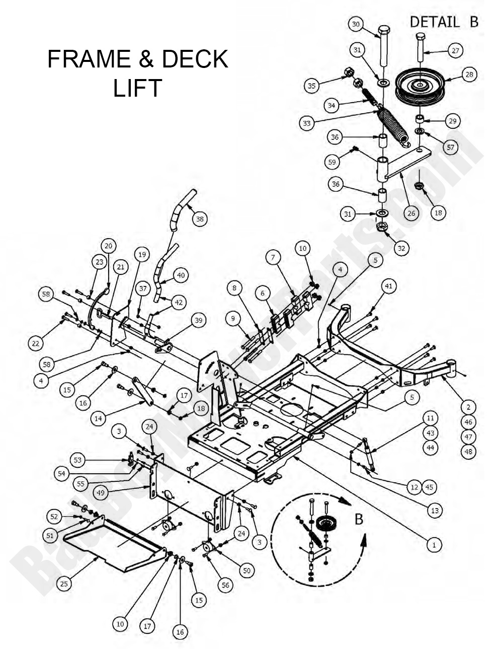 1643 - Bad Boy Mower Parts Lookup > 2017 > Stand-On > Frame & Deck Lift